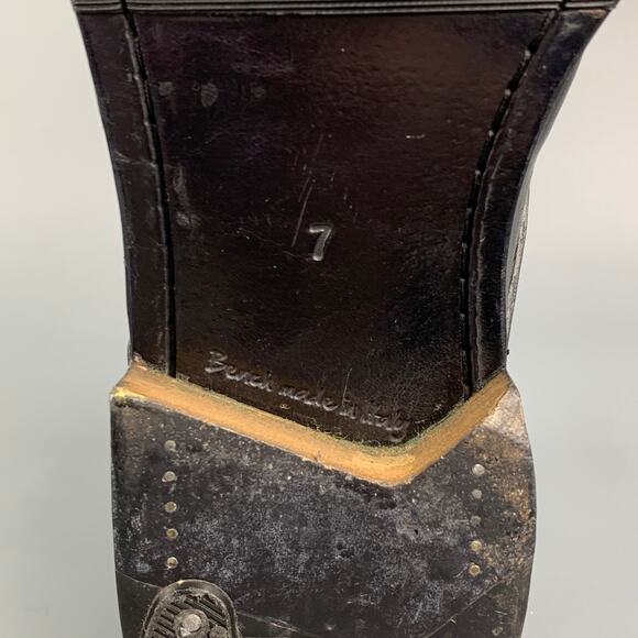 JUSTIN DEAKIN Size 7 Black Leather Double Buckle Ankle Boots main image 8